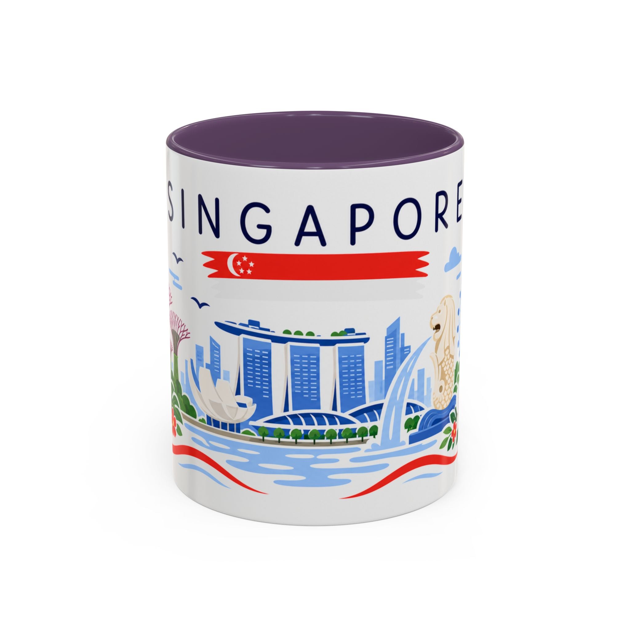 Singapore Coffee Mug | Travel Souvenir Accent Mug | Country Gift Ceramic Cup 11oz 15oz