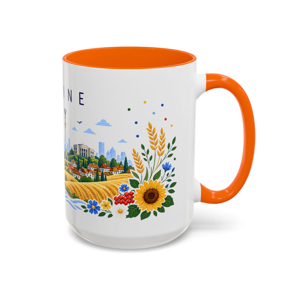 Ukraine Coffee Mug | Travel Souvenir Accent Mug | Place Gift Ceramic Cup 11oz 15oz