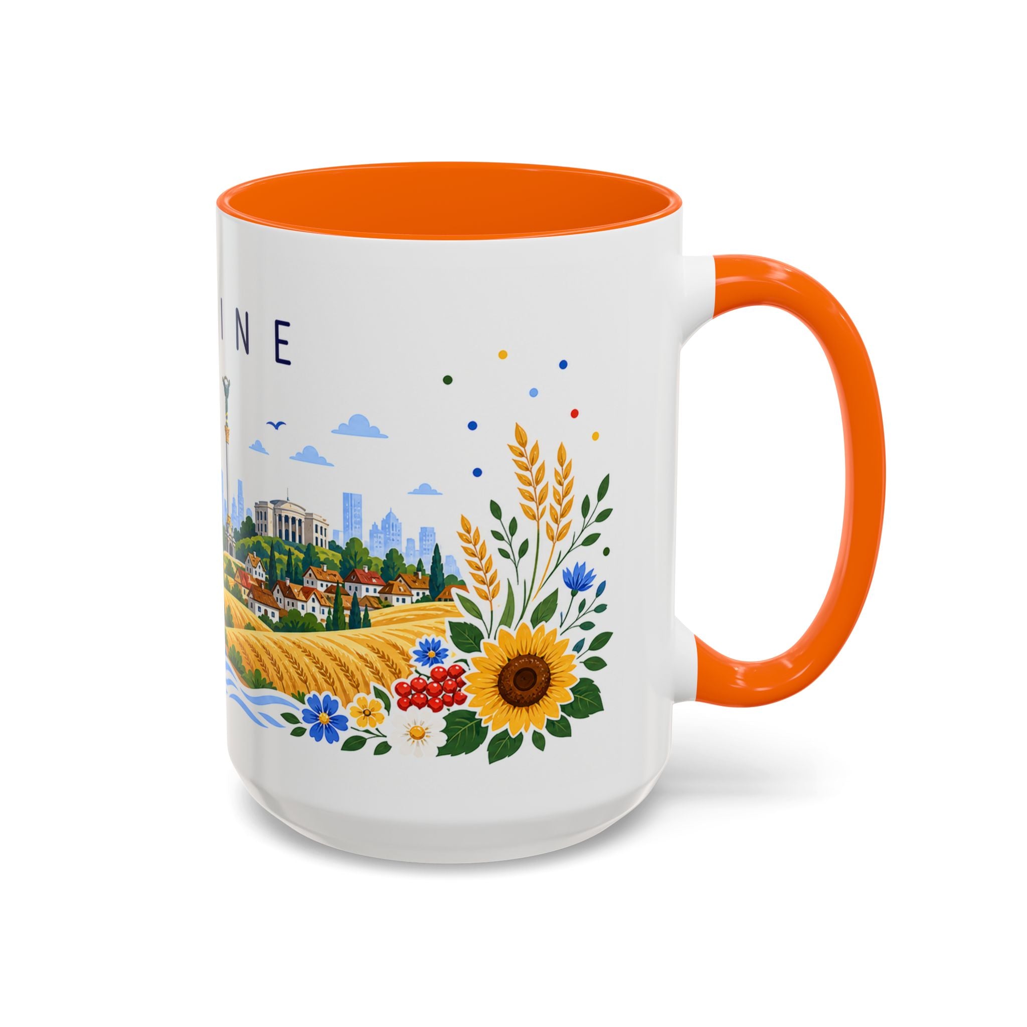 Ukraine Coffee Mug | Travel Souvenir Accent Mug | Place Gift Ceramic Cup 11oz 15oz