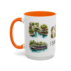 San Antonio Illustrated Travel Mug | City Souvenir Accent Coffee Mug | 11oz 15oz Ceramic Cup