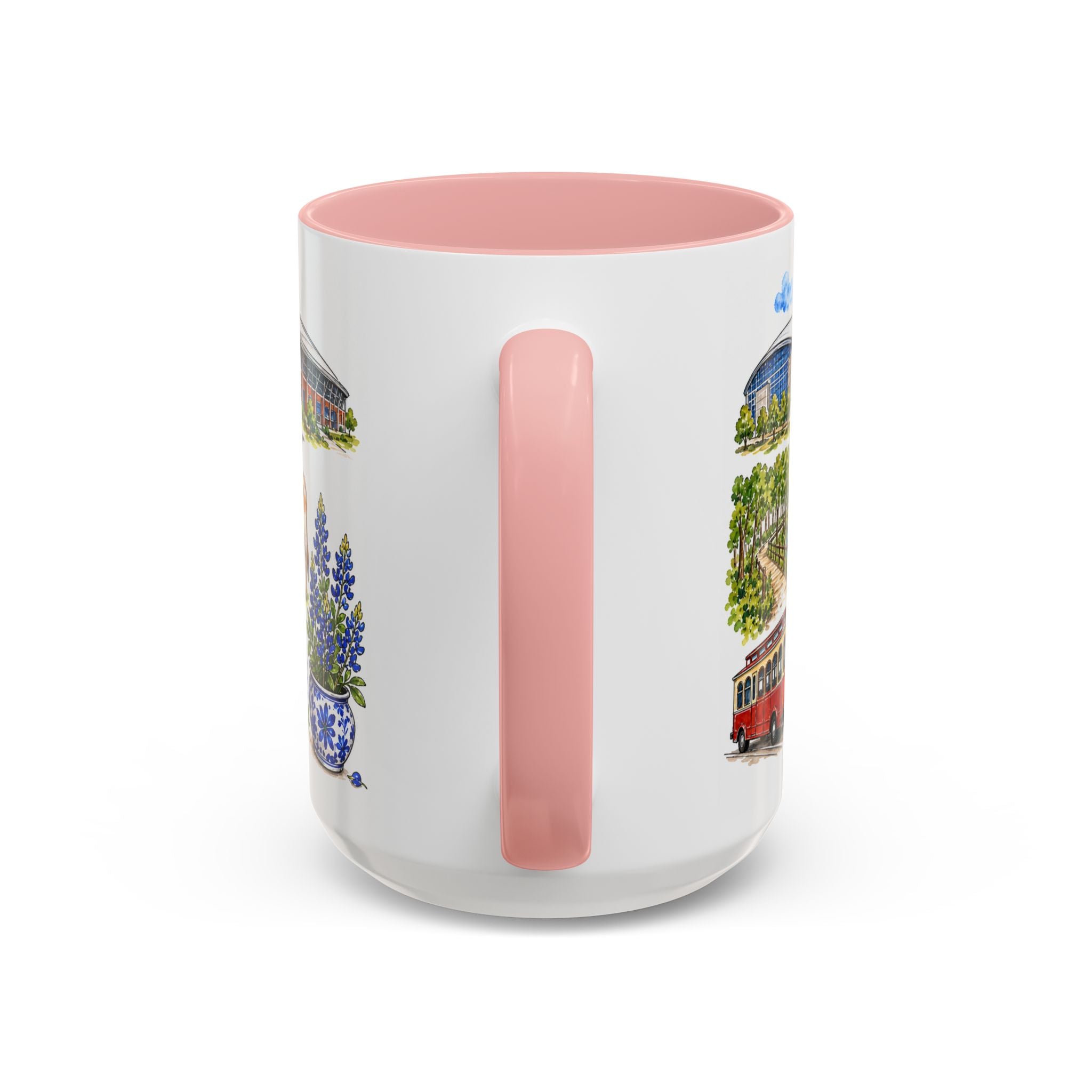 Arlington Illustrated Travel Mug | City Souvenir Accent Coffee Mug | 11oz 15oz Ceramic Cup