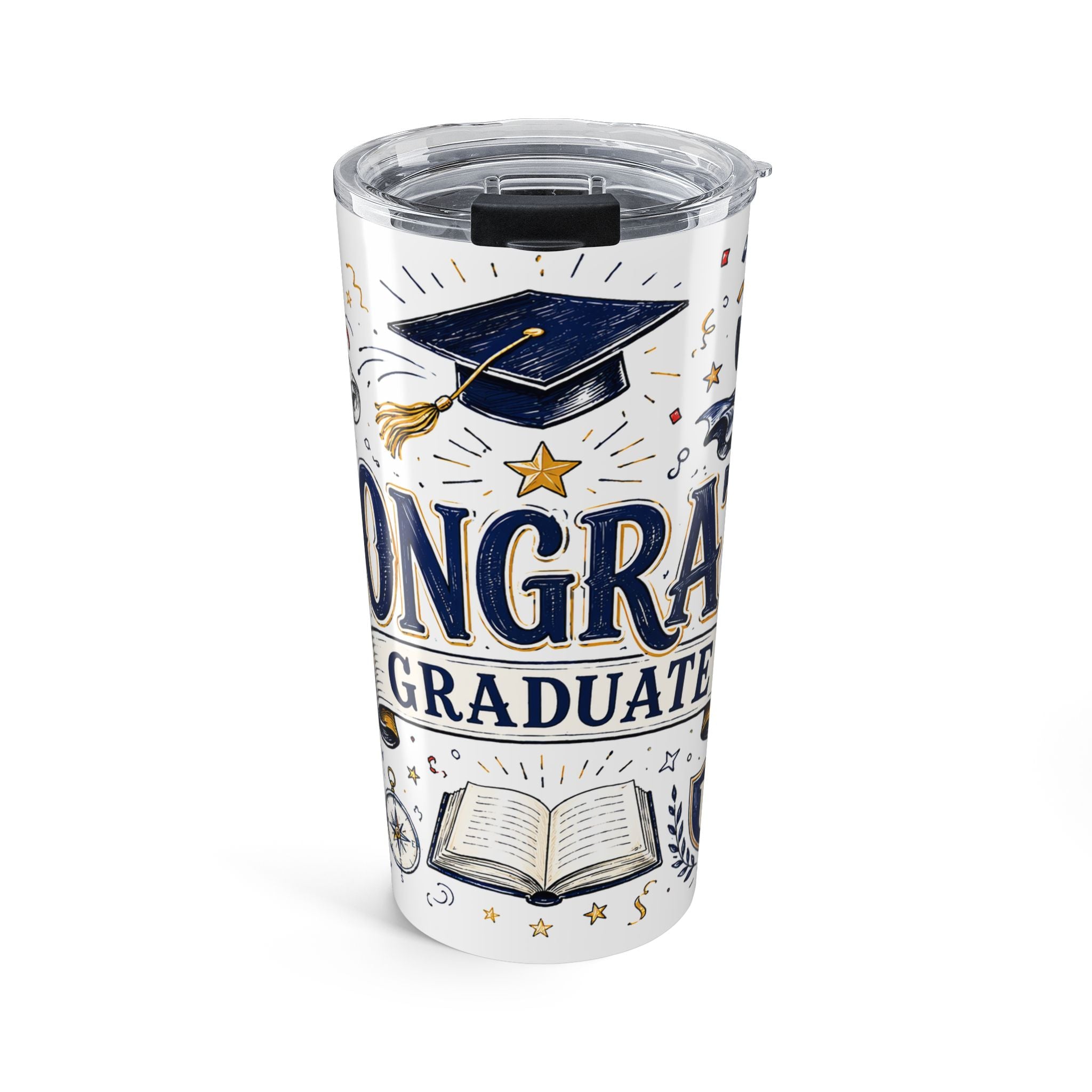 Congrats Graduate 20oz Tumbler | Class of 2026 Graduation Gift | Insulated Stainless Steel Travel Cup