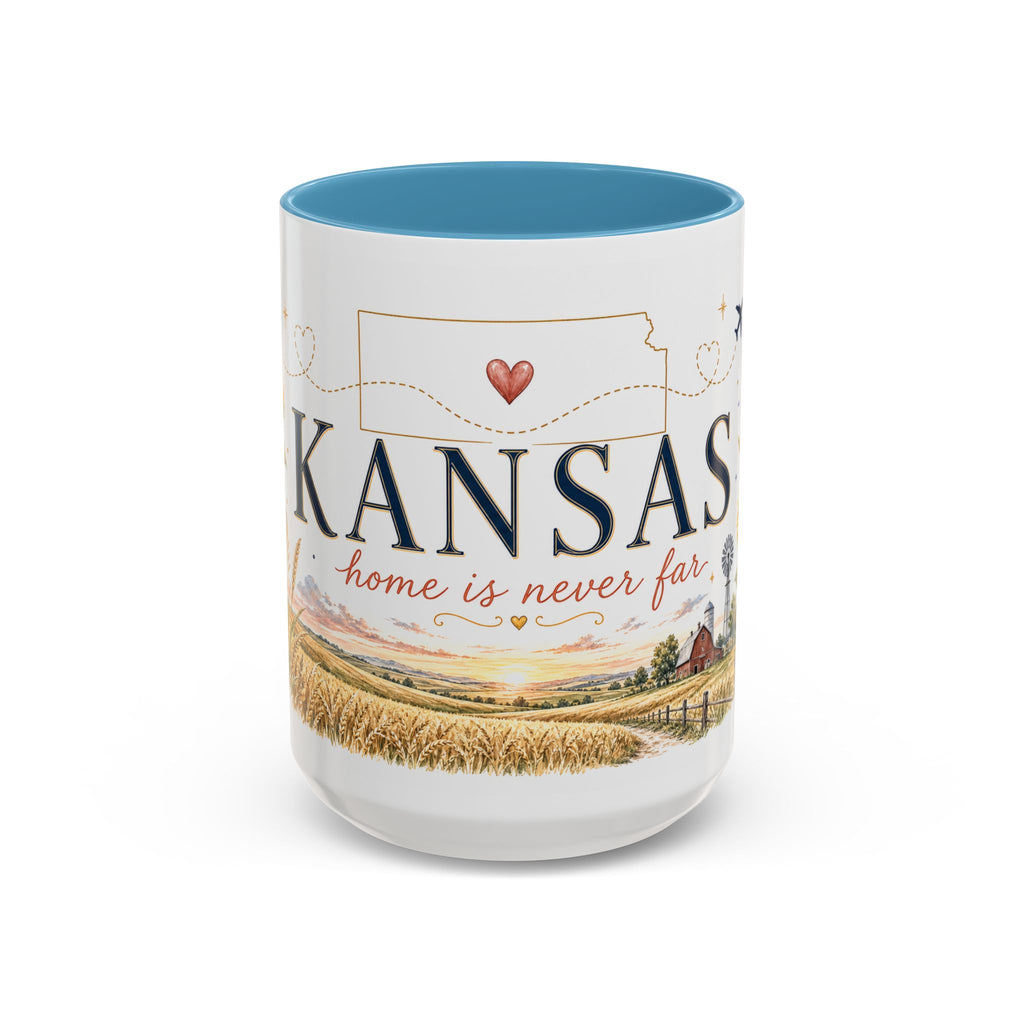 Kansas Home State Mug | Sunflower Prairie Landscape Coffee Cup