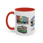Memphis Illustrated Travel Mug | City Souvenir Accent Coffee Mug | 11oz 15oz Ceramic Cup