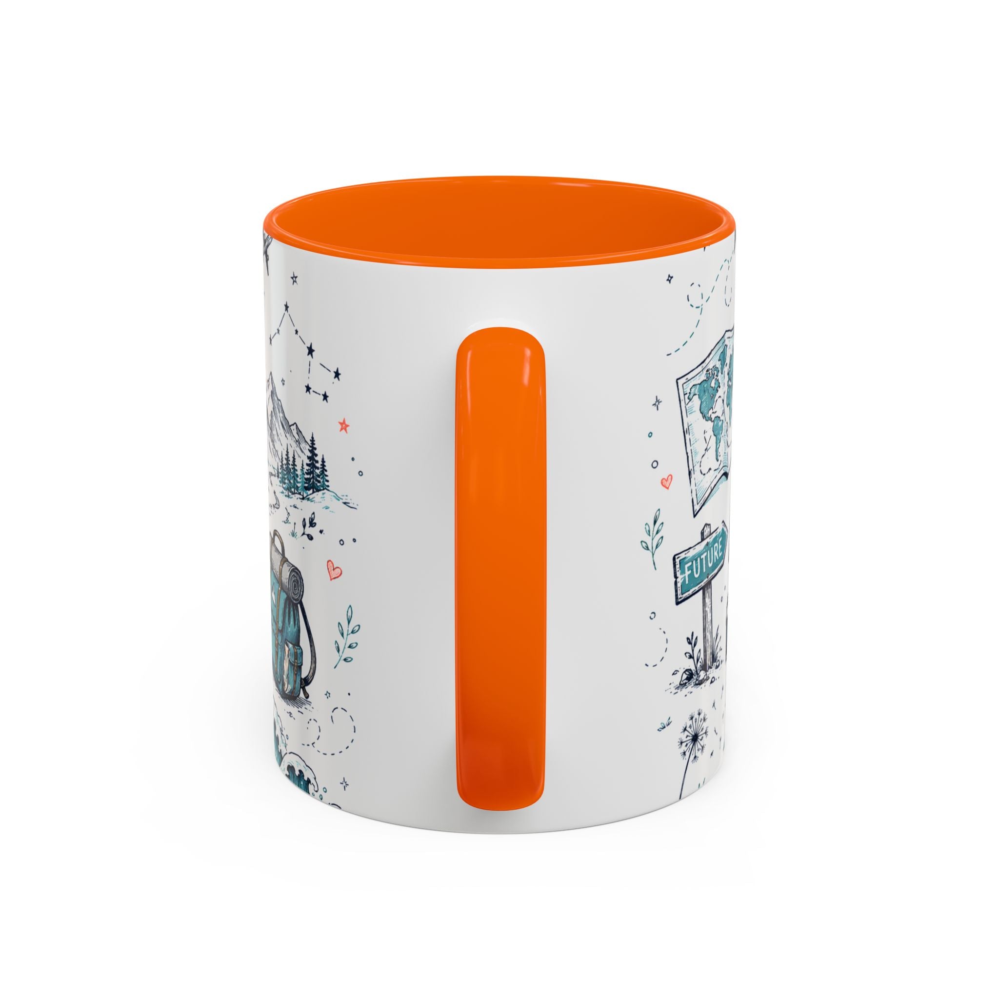 Adventure Awaits Coffee Mug | Class of 2026 Graduation Gift | Accent Color Ceramic 11oz 15oz