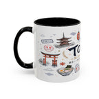 Tokyo Coffee Mug | Japan Souvenir Travel Gift | Accent Color Ceramic 11oz 15oz