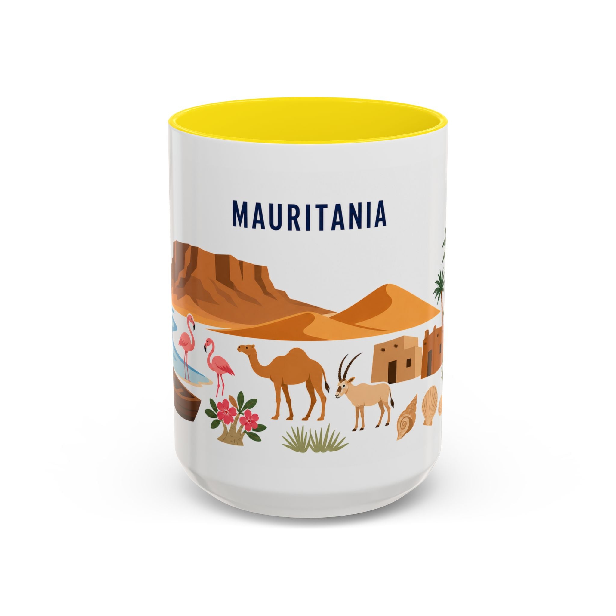 Mauritania Coffee Mug | Travel Souvenir Accent Mug | Country Gift Ceramic Cup 11oz 15oz