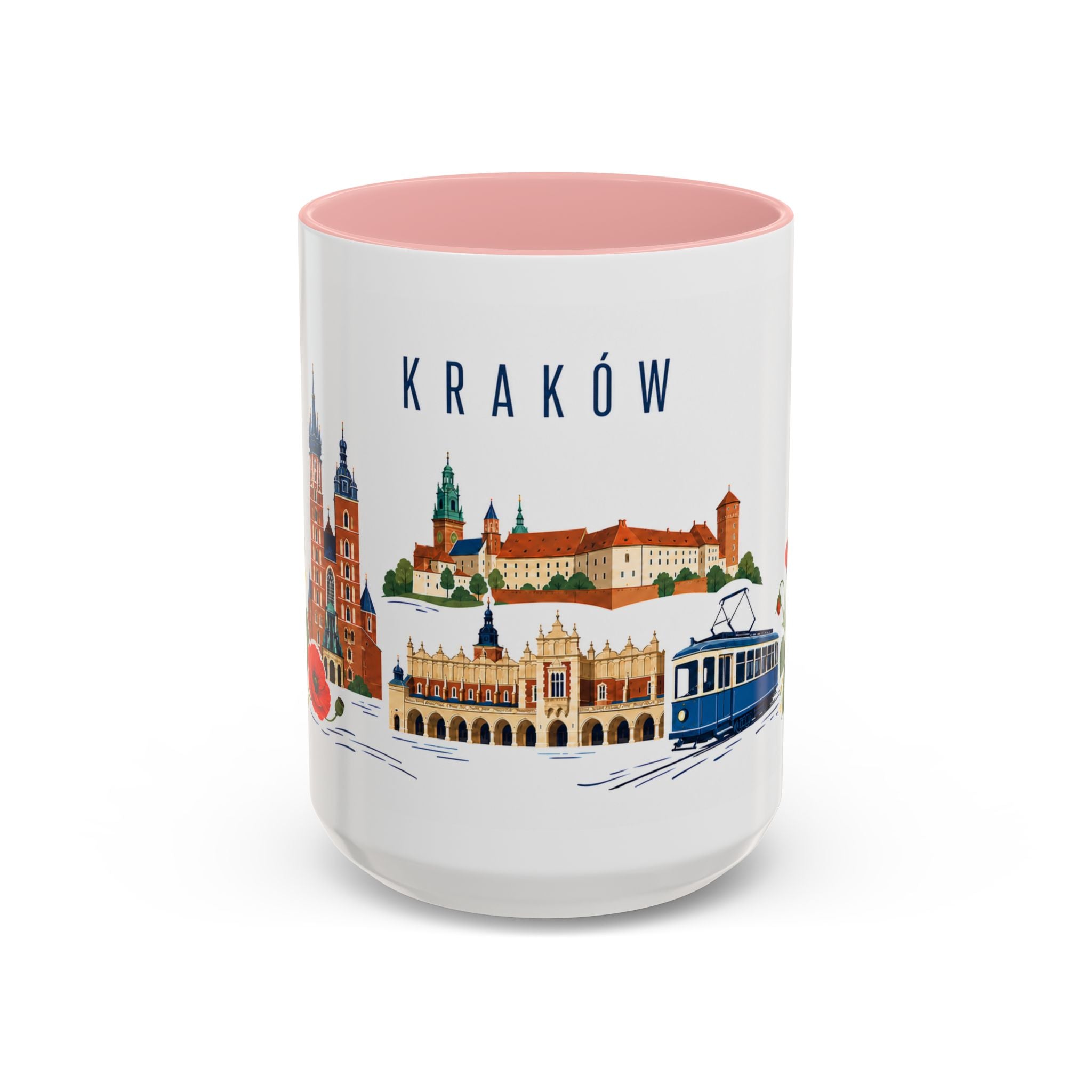 Kraków Coffee Mug | Poland Travel Souvenir | Porcelain Decal City Gift | 11oz 15oz Accent Mug