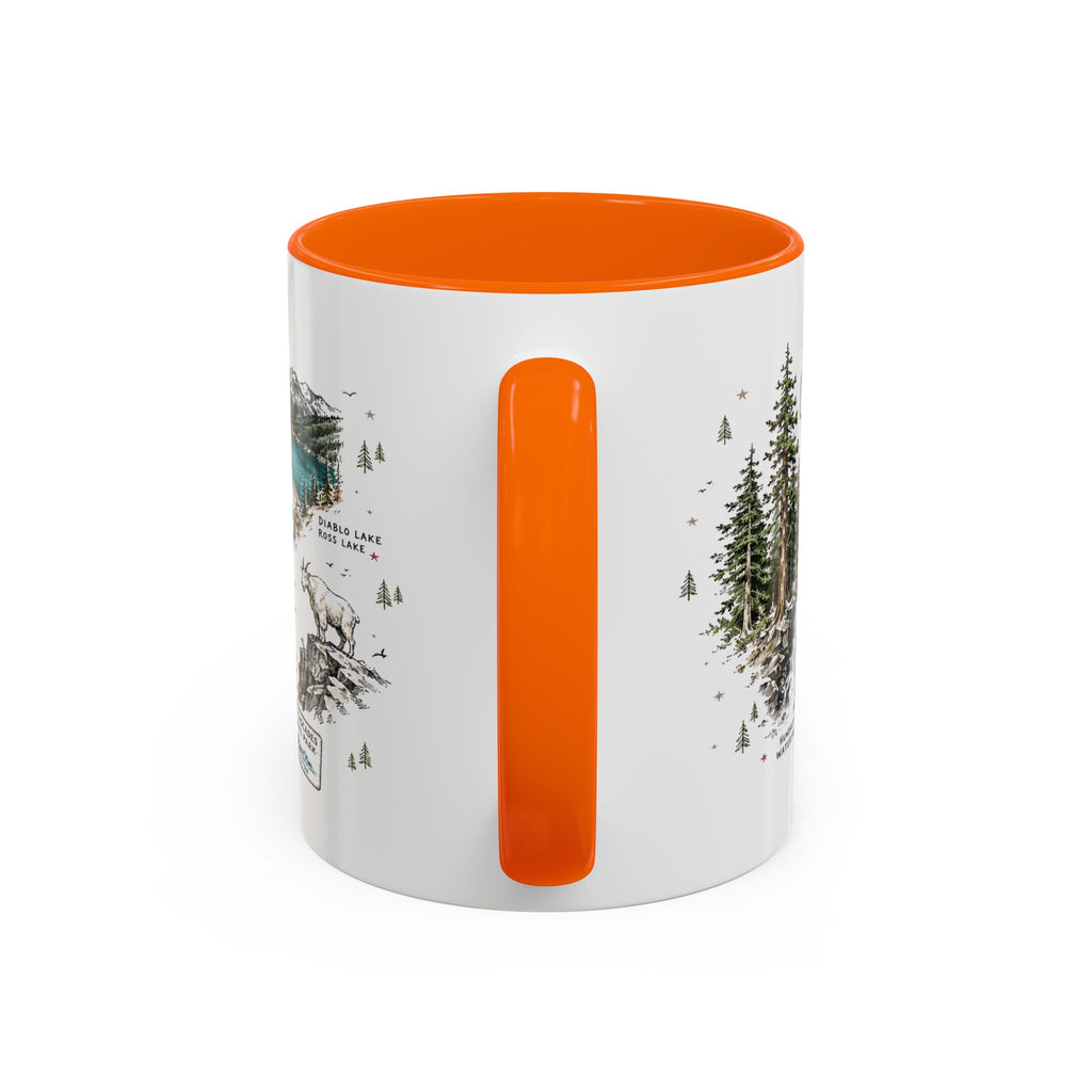 North Cascades National Park Coffee Mug | Washington Alpine Glacier Hiking Gift | Accent Color Ceramic 11oz 15oz