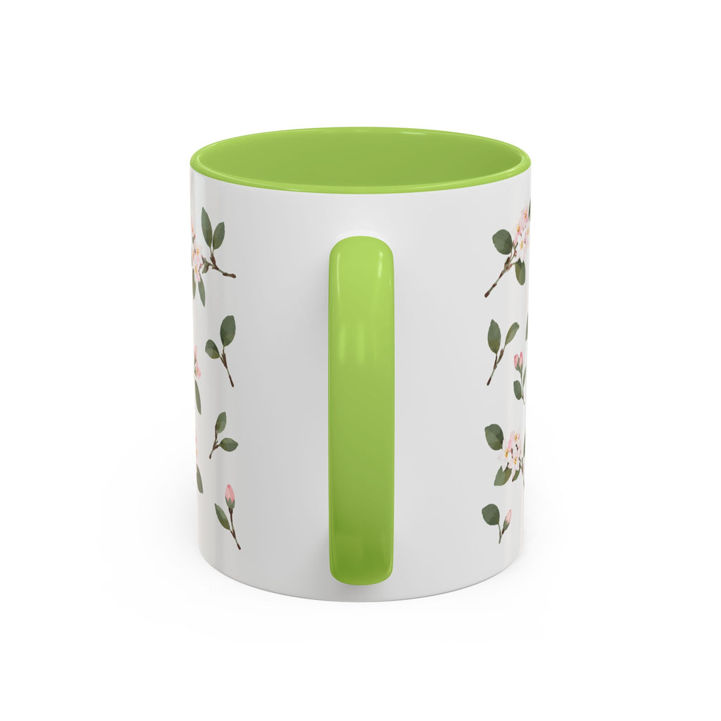 Massachusetts Mayflower Mug, State Flower Floral Coffee Cup, 11oz Botanical Gift