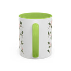 Massachusetts Mayflower Mug, State Flower Floral Coffee Cup, 11oz Botanical Gift
