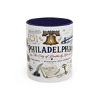 Philadelphia Coffee Mug | Pennsylvania Souvenir City Gift | Accent Color Ceramic 11oz 15oz
