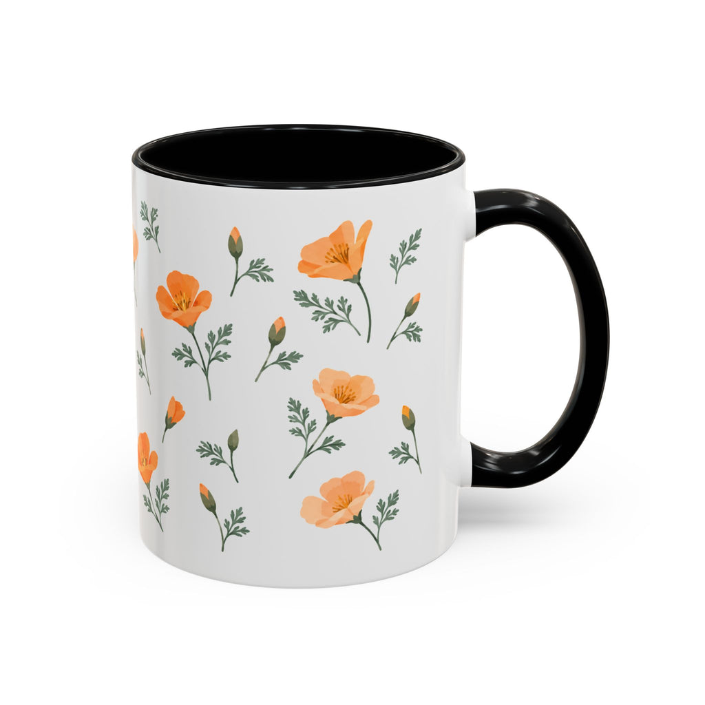 California California poppy Mug, State Flower Floral Coffee Cup, 11oz Botanical Gift