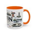Austin Coffee Mug | Texas Souvenir City Gift | Accent Color Ceramic 11oz 15oz