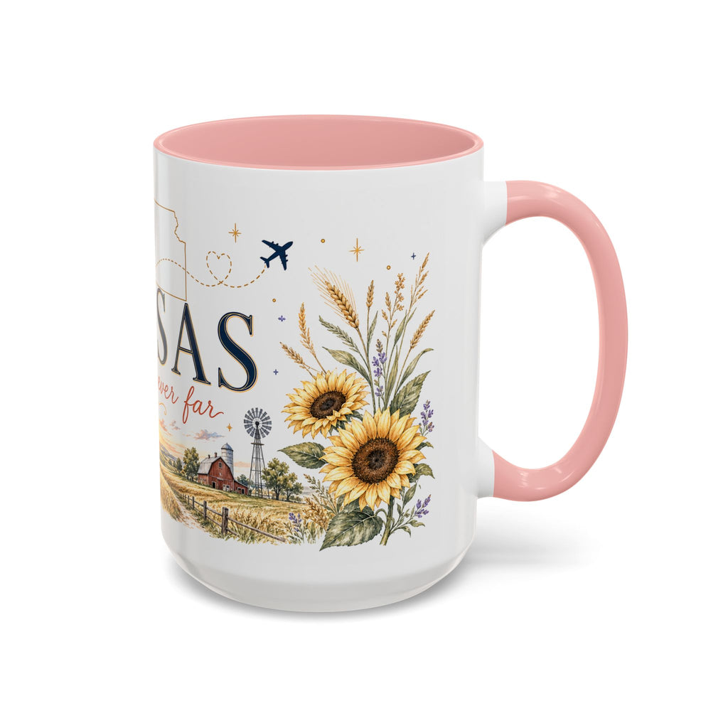 Kansas Home State Mug | Sunflower Prairie Landscape Coffee Cup