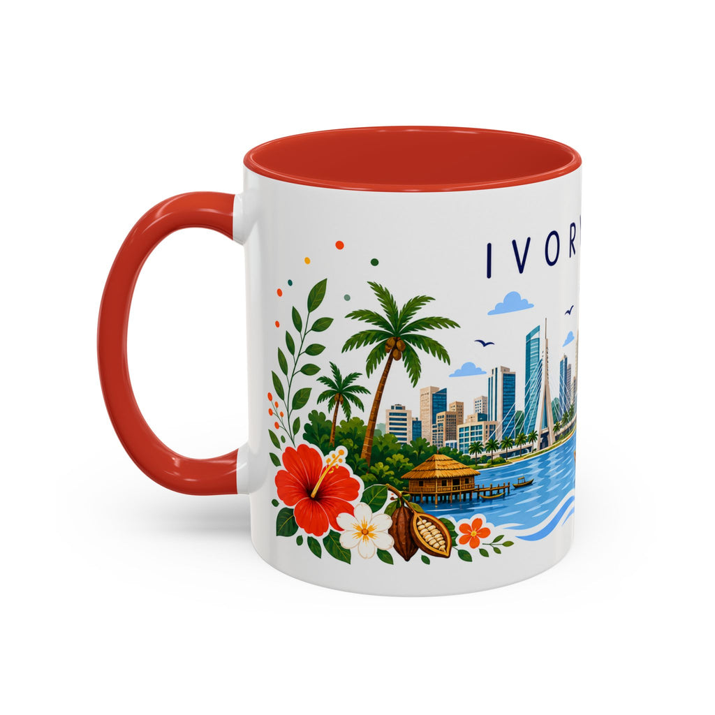 Ivory Coast Coffee Mug | Travel Souvenir Accent Mug | Place Gift Ceramic Cup 11oz 15oz