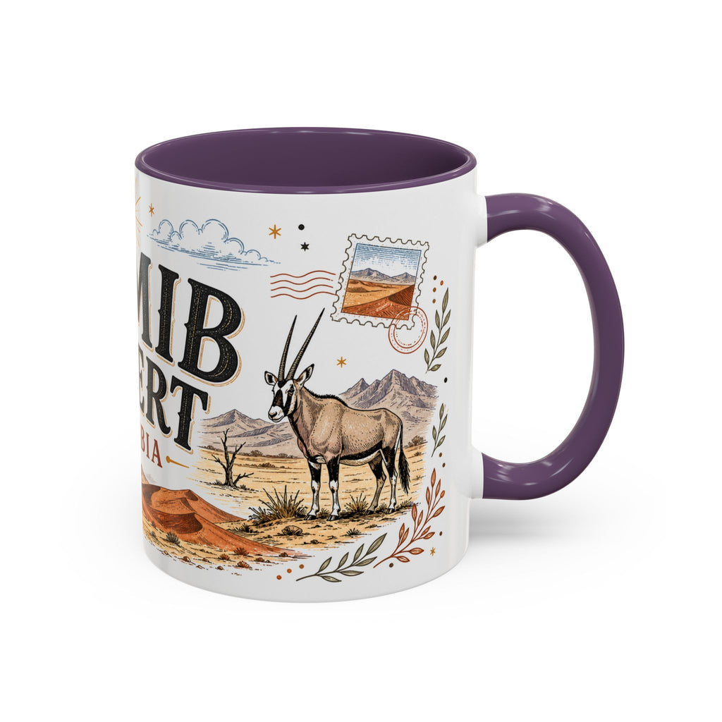 Namib Desert Coffee Mug | Travel Destination Souvenir Gift | Accent Color Ceramic 11oz 15oz