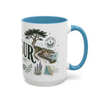 Big Sur Coffee Mug | Travel Destination Souvenir Gift | Accent Color Ceramic 11oz 15oz
