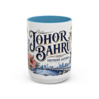 Johor Bahru Coffee Mug | Malaysia Travel Souvenir | Vintage Illustrated City Gift | 11 oz 15 oz Accent Mug