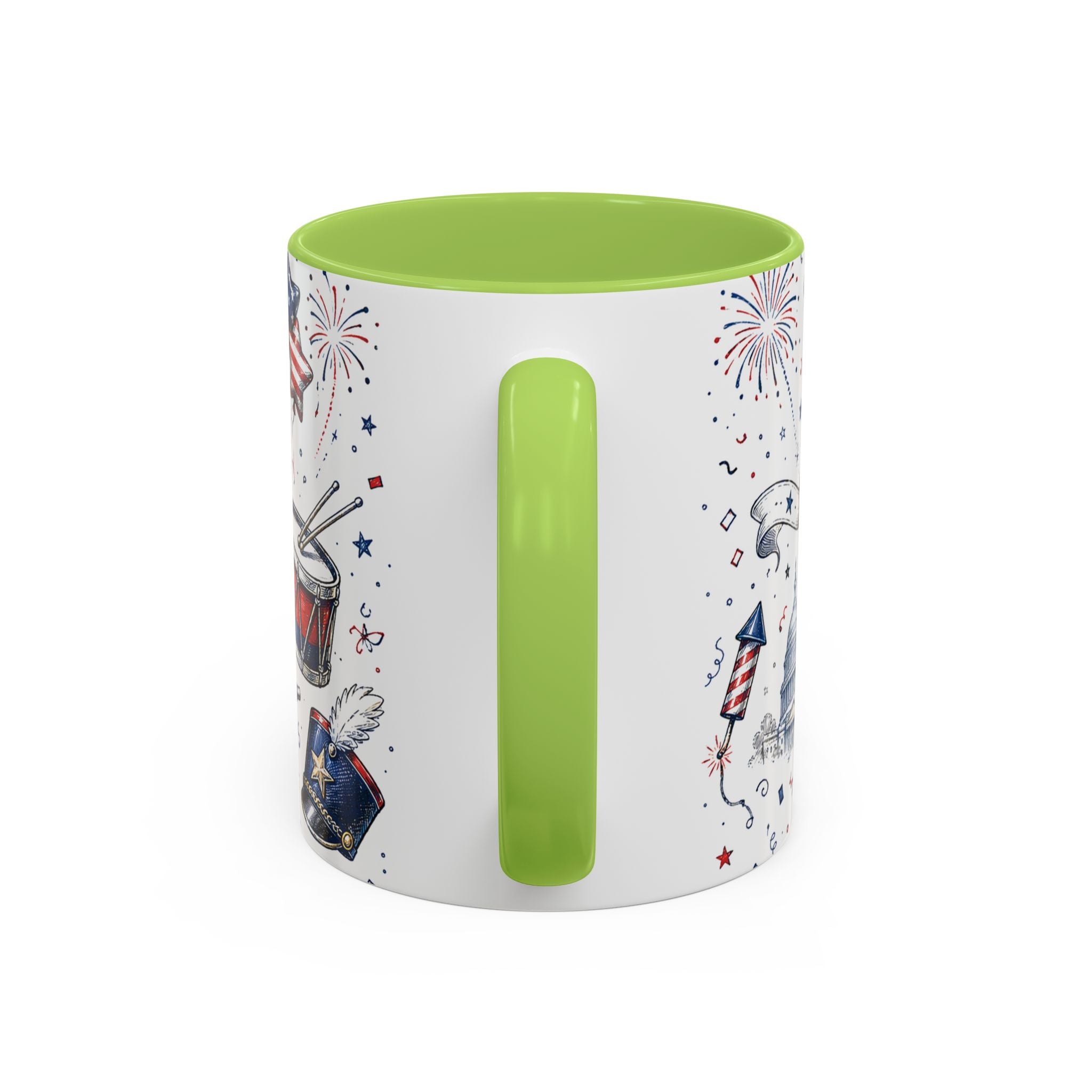 Stars and Stripes Forever Coffee Mug | Patriotic 4th of July Gift | Accent Color Ceramic 11oz 15oz