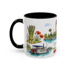 Stockton Illustrated Travel Mug | City Souvenir Accent Coffee Mug | 11oz 15oz Ceramic Cup