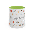 New River Gorge National Park Christmas Mug | Watercolor Travel Souvenir | Holiday Gift | Accent Ceramic Coffee Cup 11oz 15oz