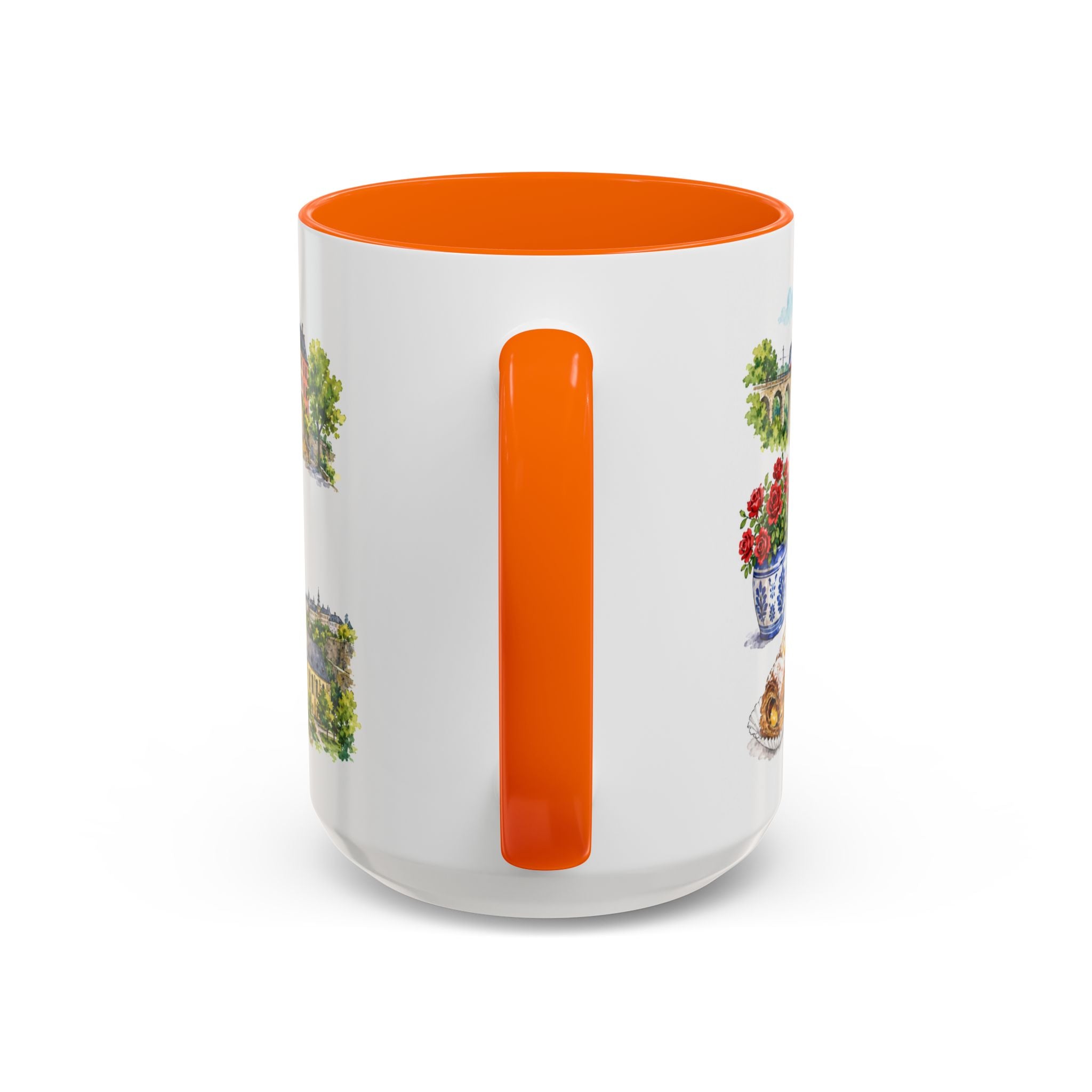 Luxembourg City Illustrated Travel Mug | City Souvenir Accent Coffee Mug | 11oz 15oz Ceramic Cup