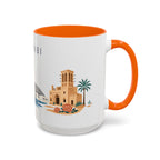 Abu Dhabi Coffee Mug | United Arab Emirates Travel Souvenir | Porcelain Decal City Gift | 11oz 15oz Accent Mug
