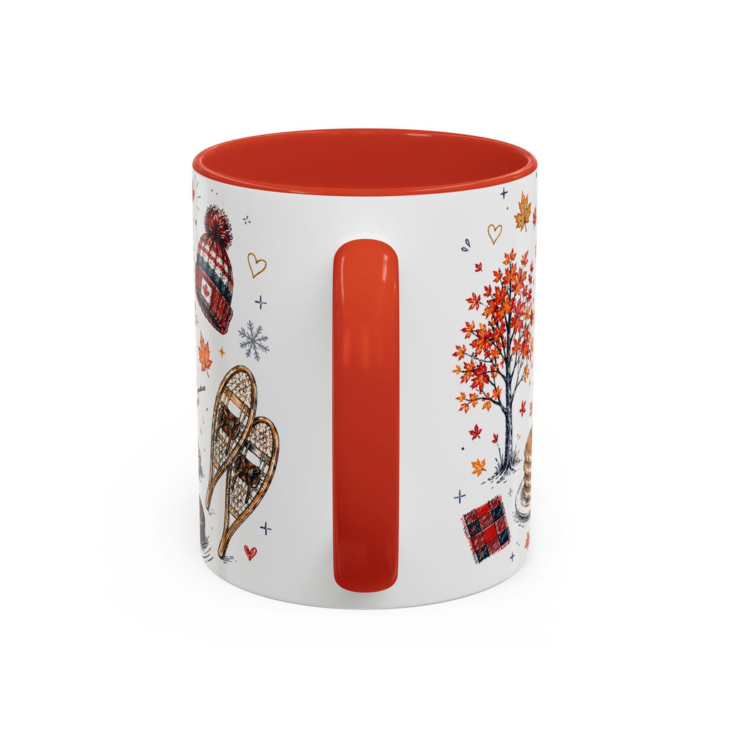 Maple Leaf Forever Coffee Mug | Canadian Pride Gift | Accent Color Ceramic 11oz 15oz