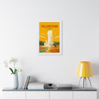 Yellowstone United States Framed Poster | Vintage Travel Wall Art | Black Walnut White Frame | 16x24 20x30
