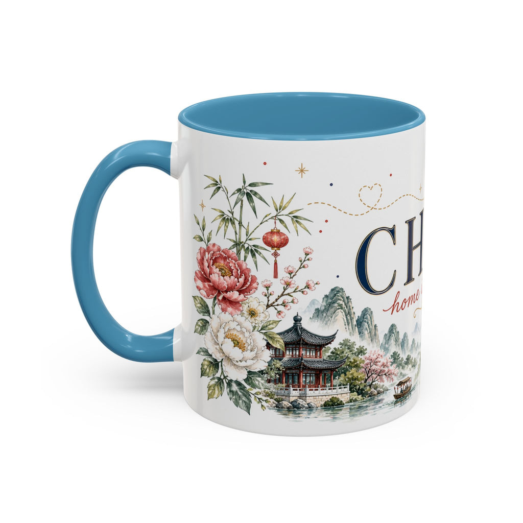 China Home Country Mug | Moving Away Gift | Long Distance Friendship | 11 oz 15 oz Accent Mug