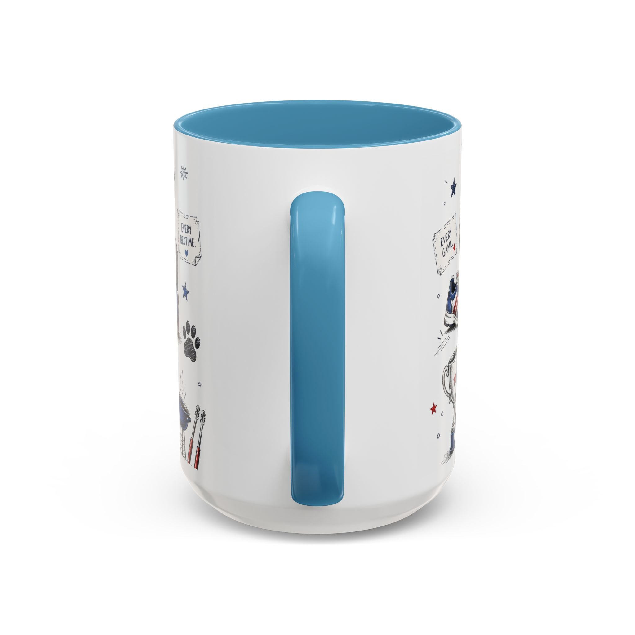 Super Dad My Hero Coffee Mug | Father's Day Gift for Dad | Accent Color Ceramic 11oz 15oz