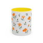 California California poppy Mug, State Flower Floral Coffee Cup, 11oz Botanical Gift