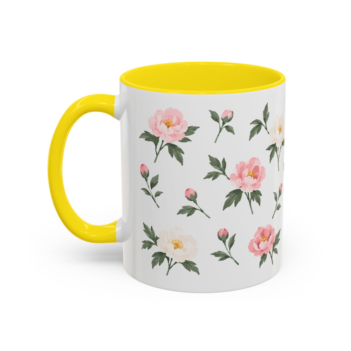 Indiana Peony Mug, State Flower Floral Coffee Cup, 11oz Botanical Gift