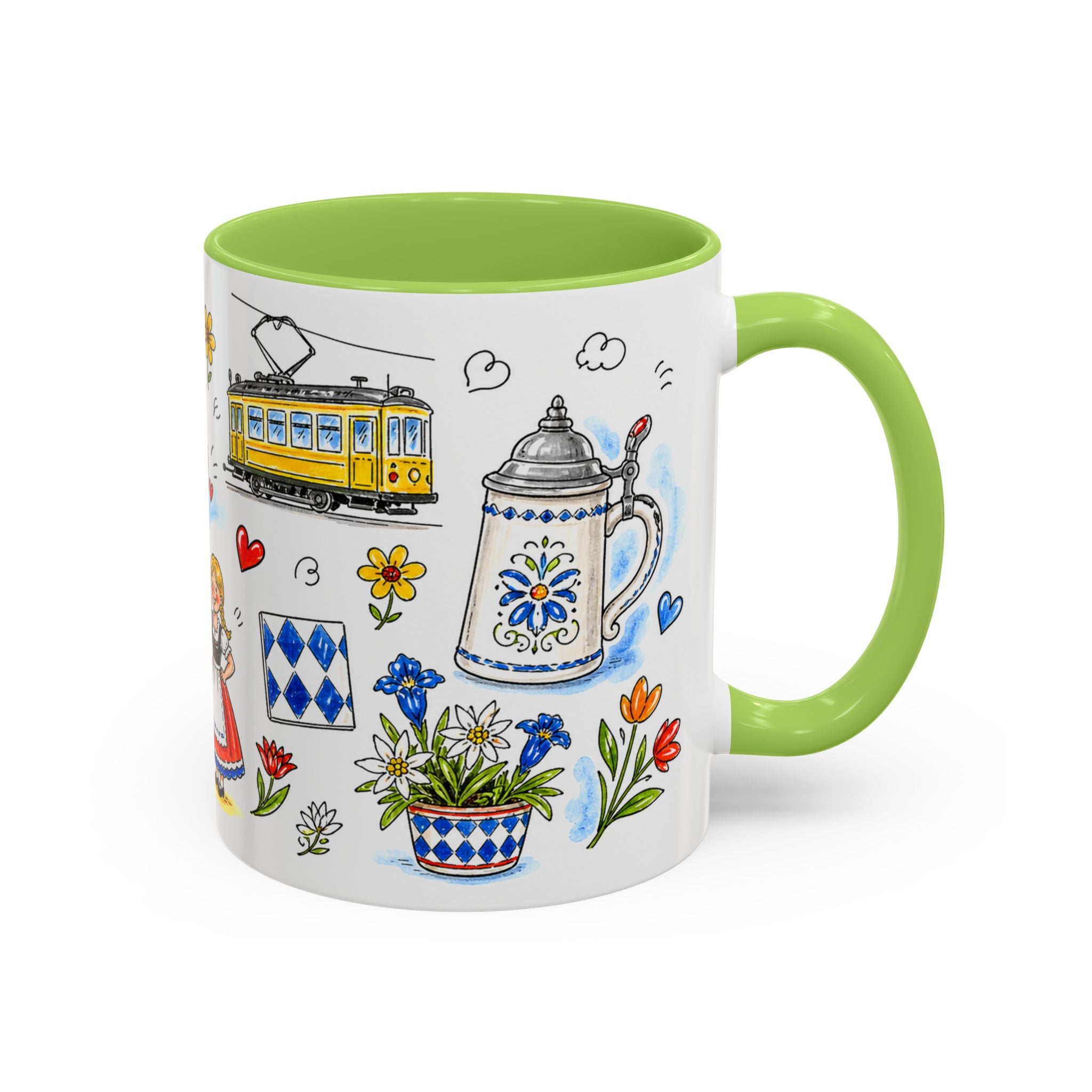 Munich Travel Mug | European City Souvenir Accent Coffee Mug | 11oz 15oz Ceramic Cup