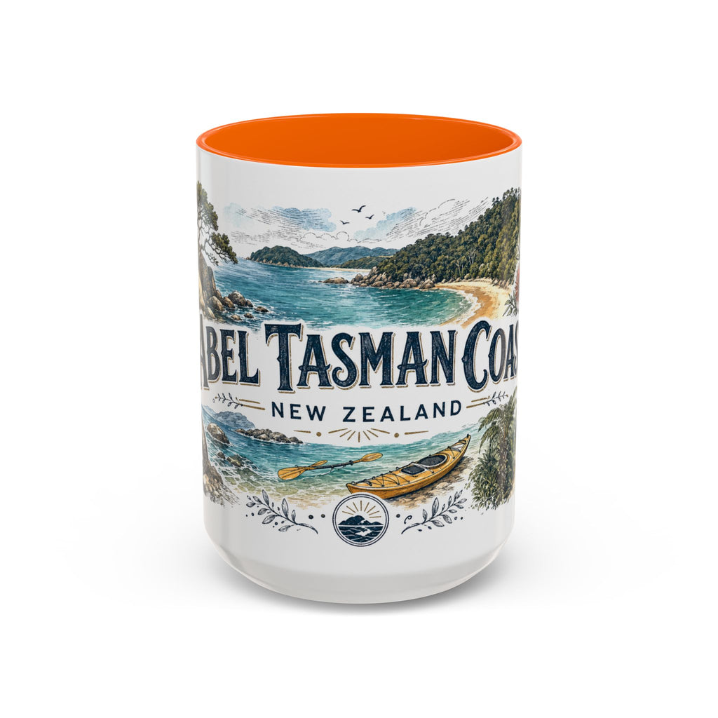 Abel Tasman Coast Mug, New Zealand Travel Souvenir, Bucket List Gift, Accent Ceramic Coffee Mug 11oz 15oz