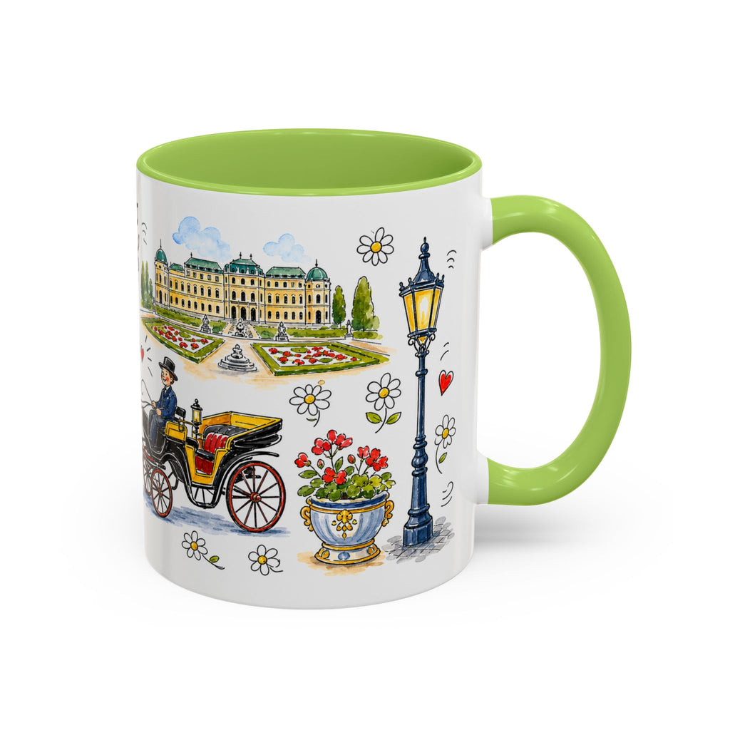 Vienna Travel Mug | European City Souvenir Accent Coffee Mug | 11oz 15oz Ceramic Cup
