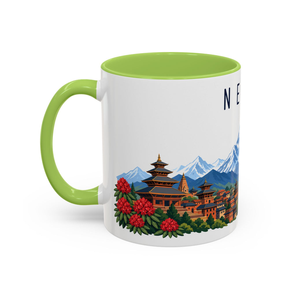 Nepal Coffee Mug | Travel Souvenir Accent Mug | Country Gift Ceramic Cup 11oz 15oz