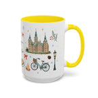 Copenhagen Christmas Mug | Watercolor Travel Souvenir | Holiday Gift | Accent Ceramic Coffee Cup 11oz 15oz