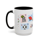 Madrid Coffee Mug | Postage Stamp Collage Mug | Travel Souvenir Accent Cup 11oz 15oz