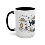Moscow Coffee Mug | Russia Souvenir Travel Gift | Accent Color Ceramic 11oz 15oz