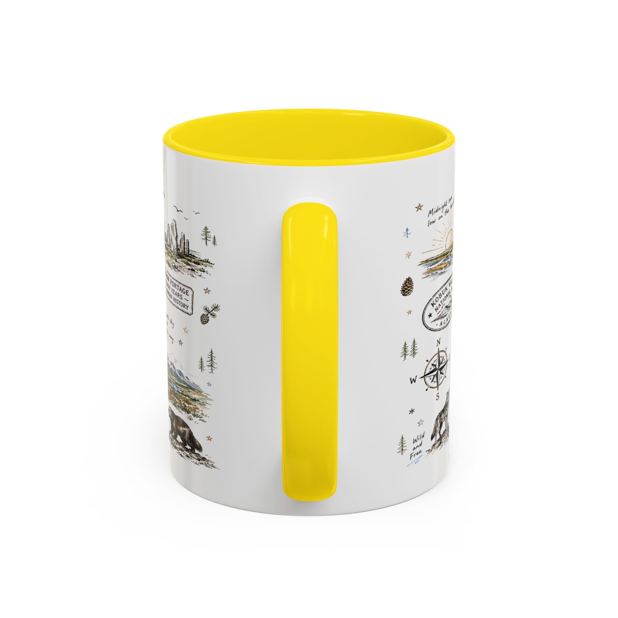 Kobuk Valley National Park Coffee Mug | Alaska Arctic Sand Dunes Gift | Accent Color Ceramic 11oz 15oz
