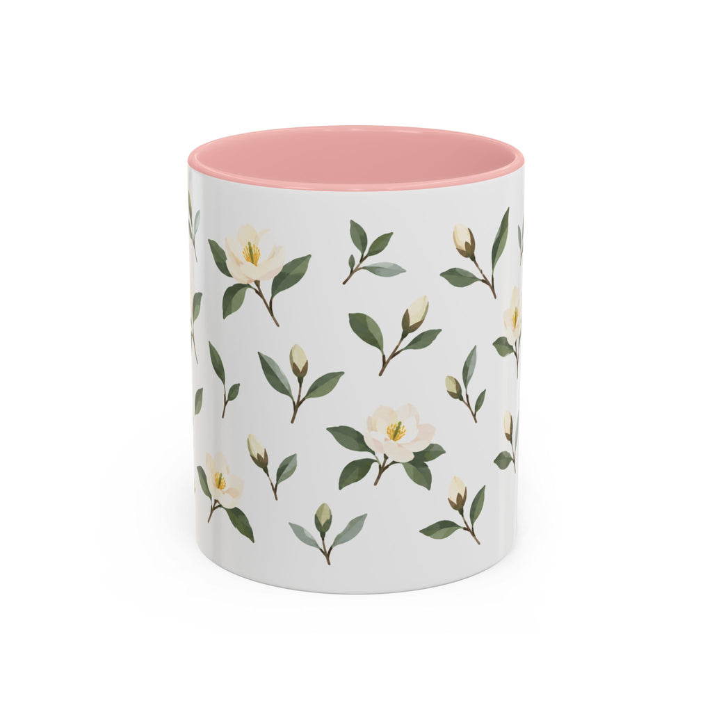 Georgia Sweetbay Magnolia Mug, State Flower Floral Coffee Cup, 11oz Botanical Gift