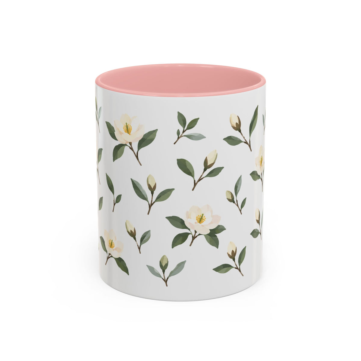 Georgia Sweetbay Magnolia Mug, State Flower Floral Coffee Cup, 11oz Botanical Gift