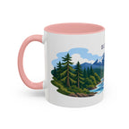 Olympic National Park Coffee Mug | Solid Color Block Park Souvenir | 11oz 15oz Accent Mug