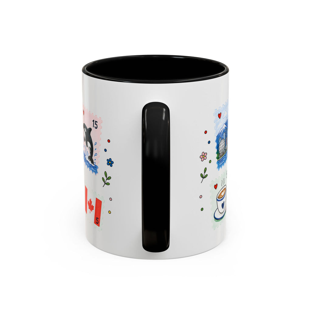 Vancouver Coffee Mug | Postage Stamp Collage Mug | Travel Souvenir Accent Cup 11oz 15oz