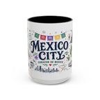 Mexico City Coffee Mug | Mexico Souvenir Travel Gift | Accent Color Ceramic 11oz 15oz