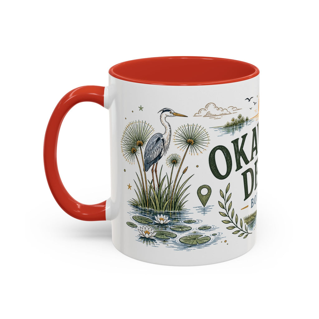 Okavango Delta Coffee Mug | Travel Destination Souvenir Gift | Accent Color Ceramic 11oz 15oz