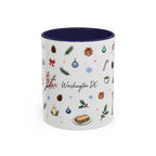 Washington DC Christmas Mug | Watercolor City Souvenir | Ceramic Coffee Cup 11oz 15oz