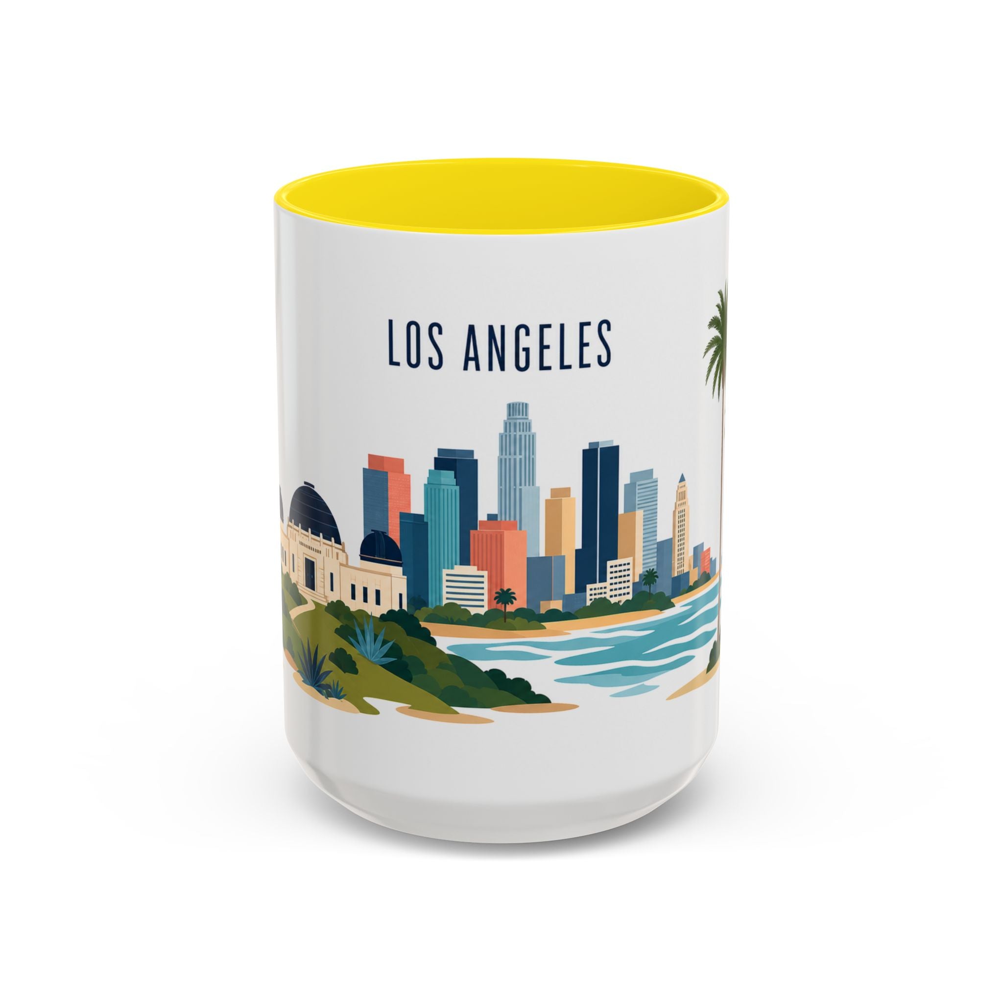 Los Angeles Coffee Mug | United States Travel Souvenir | Porcelain Decal City Gift | 11oz 15oz Accent Mug